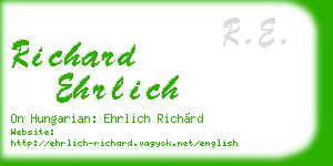 richard ehrlich business card